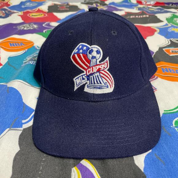 Vintage 1999 MLS Cup FIFA World Cup Soccer Velcro Strap Hat - Picture 1 of 6